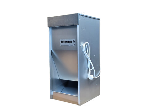 Comedero automático Producan modelo P1, de acero galvanizado, con su cable de red