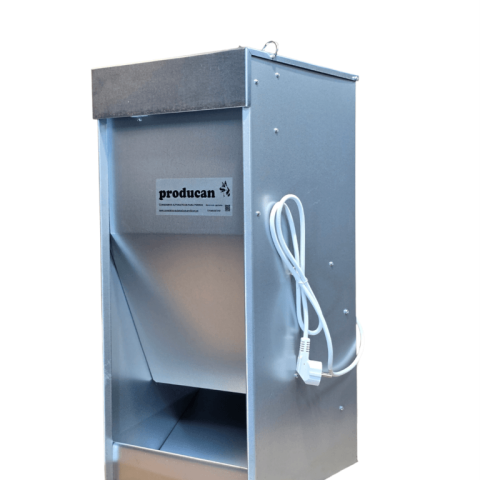 Comedero automático Producan modelo P1 de acero galvanizado con su cable de red